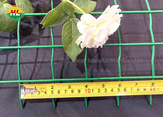 Green Pvc Coated Welded Wire Mesh Fence RAL6005 50.8x50.8mm Mesh Opening