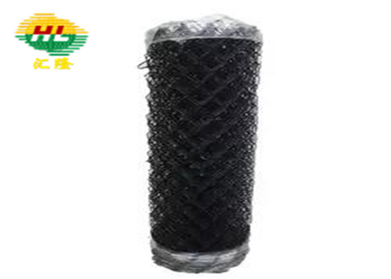 Black Pvc Coated Chain Link Fence Roll 6 Foot H 50ft L