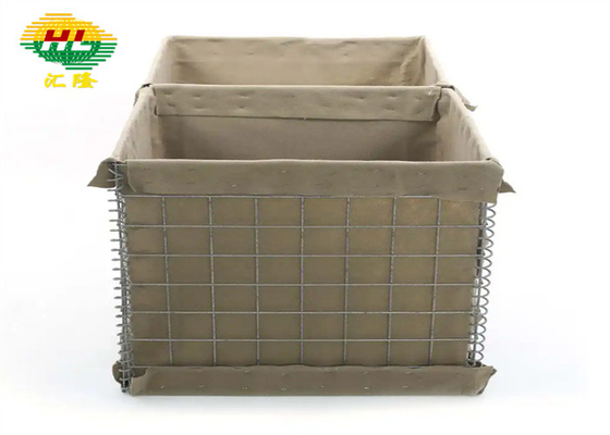 1*1*10m 75*75mm Mesh Hesco Tower Army Hot Dipped Galvanized For Military
