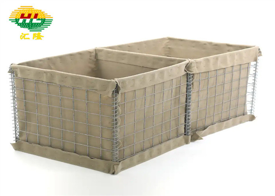 1*1*10m 75*75mm Mesh Hesco Tower Army Hot Dipped Galvanized For Military