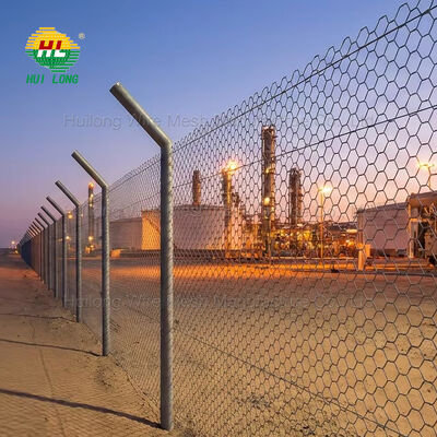 Heavy Duty Anti Drone Protection Fence 10m To 35m Height Options Galvanized Steel Security Barrier For Industrial Assets