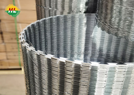 RAZOR WIRE-450mm X 10m "Clipped" Galvanised -Security Fence Concertina