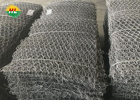 2x1x0.5m Gabion Box Wire Mesh , PE coated Retaining Wall Mesh Cages