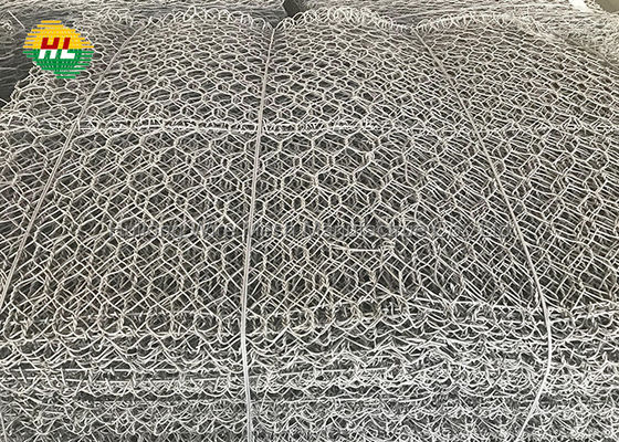 High Strength Gabion Box Wire Mesh , dia 3.4mm Rock Filled Gabion Cages