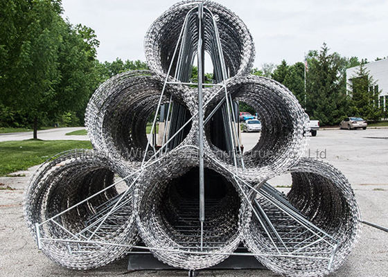 Multiple Usages Concertina Razor Wire Fence 730mm Hot Dipped Galvanized
