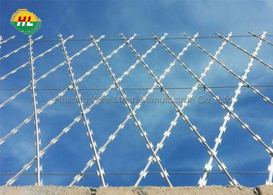 HUILONG Concertina Wire Fence , Welded Barbed Wire Fence ISO certificate