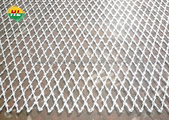 2.8mm Sharp Welded Concertina Razor Wire Fence , Razor Mesh Fence With Firm Structure