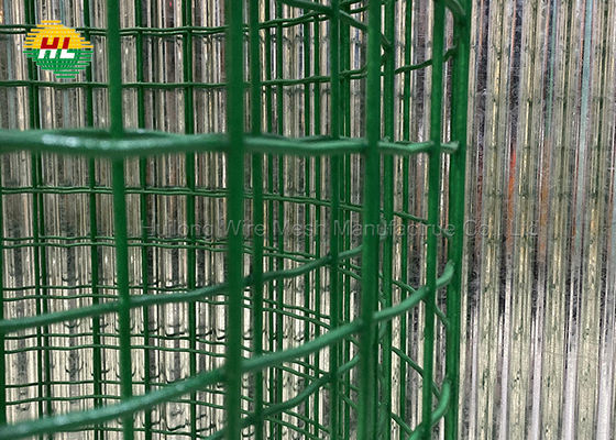 Green Pvc Coated Welded Wire Mesh Fence RAL6005 50.8x50.8mm Mesh Opening