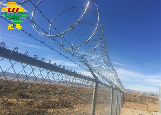 Outdoor Clipped 2.5mm Razor Concertina Drut kolczasty Stal ocynkowana Antiwear