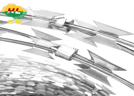 Skrzyżowany drut harmonijkowy ze stali nierdzewnej o średnicy 500 mm do gruntów prywatnych