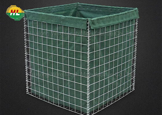 Gabiony Obronna bariera Hesco Bastion Wall Box Strefa strzelania Ogród Geotextile Kontener piaskowy Galwanizowana bariera piaskowa