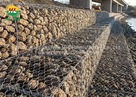 Muro Gaviones Hexagonal Galvanizado W magazynie dla budownictwa inżynieryjnego ochrona skarp kontrola erozji natychmiastowa wysyłka