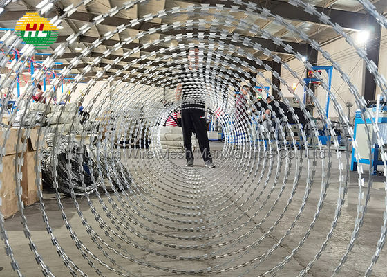 Razor Garden Wire Garden Security Ogrodzenie, przycięta Concertina Razor Wire ocynkowana stal 300MM