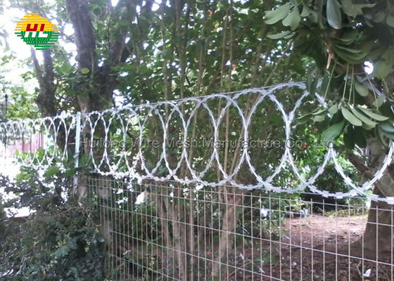 Anti Theft Concertina Razor Wire Fence, Flat Loop BTO 22 Razor Wire